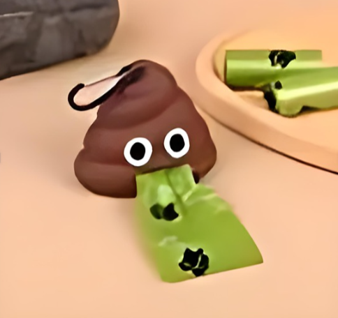 Emoji Poop Bag Dispenser w/ Roll of Bags