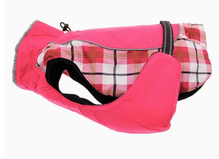Plaid Puffer Raincoat